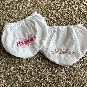 “Madeline” White Baby Bloomers